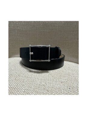 DKNY Black Leather Women's Belt Size Medium